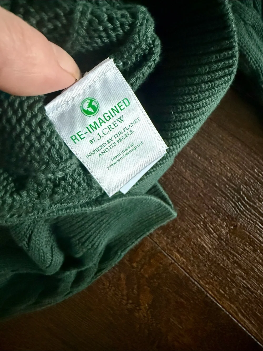 NWT J. Crew Crewcuts Emerald Green Cable Knit Crewneck Sweater